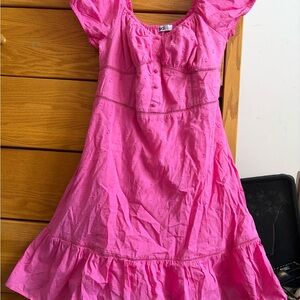 Pink Short Sleeve Dress
